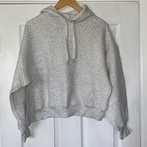 Cropped Quilted Hoodie